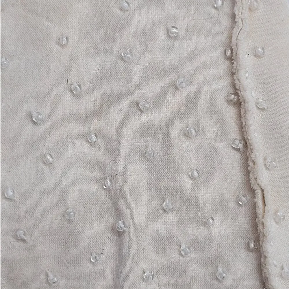 Vintage‎ 50s Cream Beaded Coat-Length Gloves Glam Formal Coquette Vintage Luxe